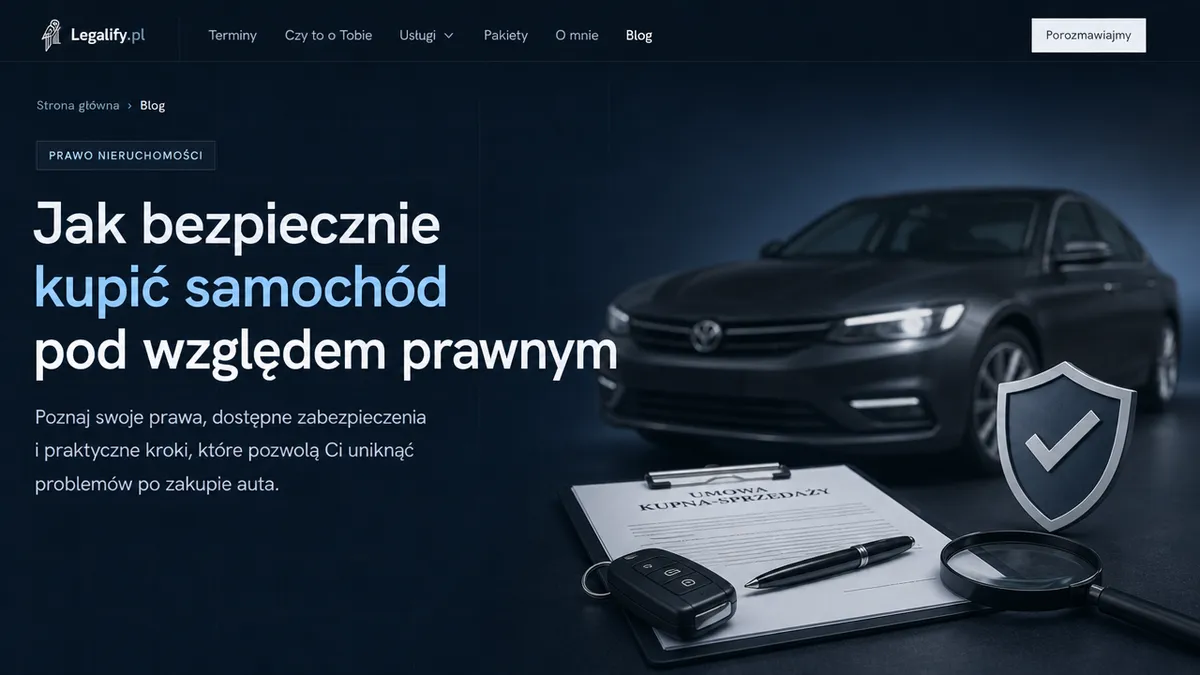 Jak bezpiecznie kupić samochód pod względem prawnym