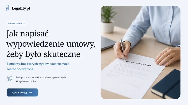 Jak napisać wypowiedzenie umowy, żeby było skuteczne