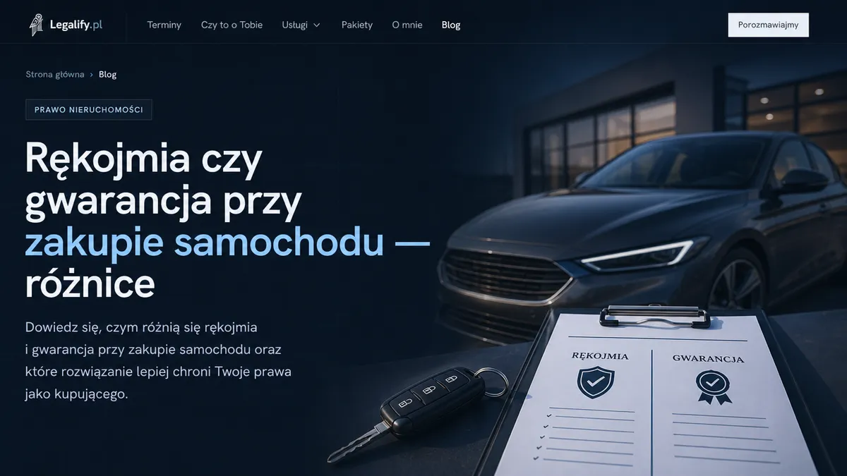 Rękojmia czy gwarancja przy zakupie samochodu — różnice