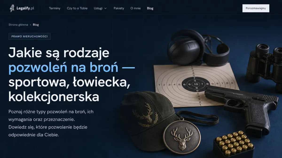 Jakie są rodzaje pozwoleń na broń — sportowa, łowiecka, kolekcjonerska