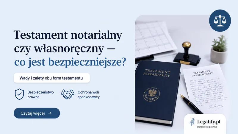 Testament notarialny czy własnoręczny — co jest bezpieczniejsze