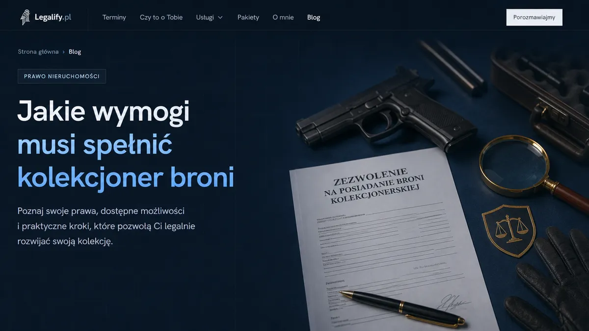 Jakie wymogi musi spełnić kolekcjoner broni