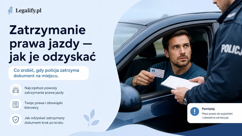 Zatrzymanie prawa jazdy — jak je odzyskać